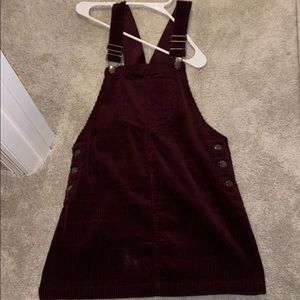 Burgundy overalls